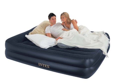 Intex Pillow Rest Raised Luftbett - Queen - 203 x 152 x 42 cm - Mit eingebaute elektrische Pumpe