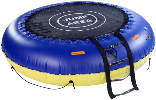 infactory Aufblasbares Trampolin: 4in1-Trampolin für Wasser und Garten, Ø 193 cm (Badeinsel, Pool Trampolin,...