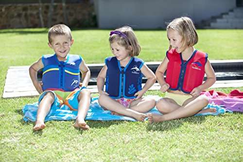 Die original Konfidence Unisex-Kinder Schwimmweste, Mehrfarbig (Nautical Wave), 4-5 Jahre