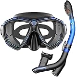 Dorlle Schnorchelset Schnorcheln Set mit Schnorchel und Taucherbrille，wasserdichte Tauchmaske Anti-Fog Anti-Leck aus...